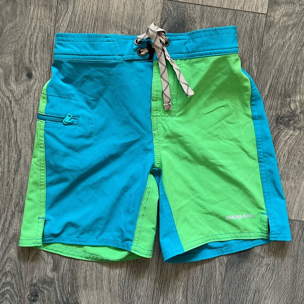 Patagonia Youth / Boys Size XS 5/6 Colorblock Swim Trunks Shorts